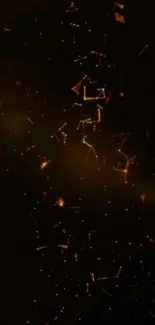 Abstract dark wallpaper with glowing elements