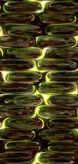 Abstract glowing pattern wallpaper with fluid shapes.