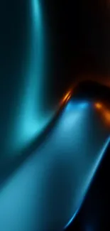 Abstract glowing wallpaper with blue and orange tones for mobile phones.