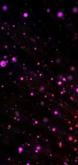 Mobile wallpaper with glowing purple patterns on a dark background.