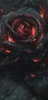 Glowing rose in a dark fantasy setting
