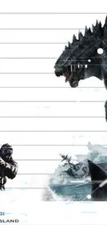 Godzilla and King Kong size comparison chart.