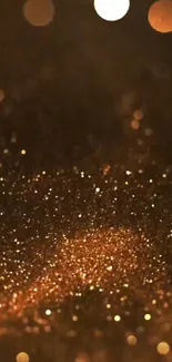 Elegant gold glitter wallpaper for mobile.