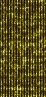 Gold grid with dynamic glowing pattern on mobile wallpaper.