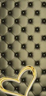 Gold textured wallpaper with heart design.