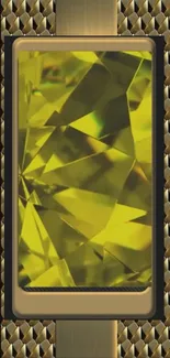 Golden abstract geometric mobile wallpaper with luxurious patterns.