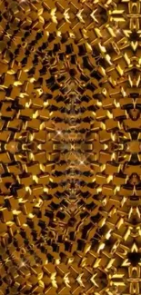 Golden abstract pattern wallpaper design.