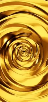 Golden abstract swirl creating a luxurious pattern.