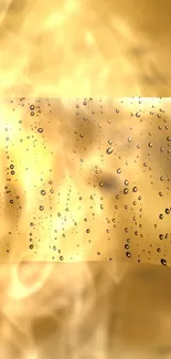 Golden abstract mobile wallpaper with water droplets creating a sophisticated look.