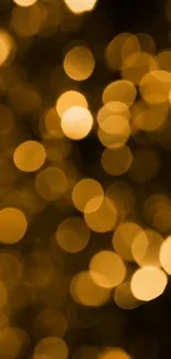 Golden bokeh effect with blurred circles creating a warm glow.