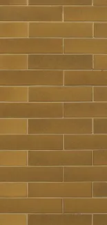 Golden brick wall texture mobile wallpaper.