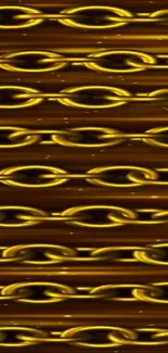 Golden chain pattern wallpaper design.