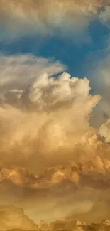 Golden clouds wallpaper with serene sky.