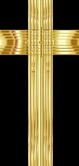 Elegant golden cross design wallpaper for mobile screen.