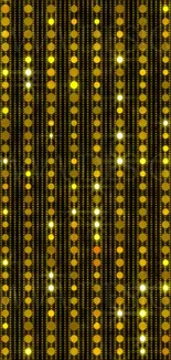 Golden dots pattern wallpaper for mobile with geometric design.
