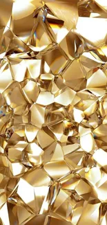 Luxurious golden crystal wallpaper for phones.