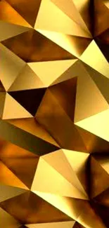 Golden geometric pattern wallpaper for mobile.