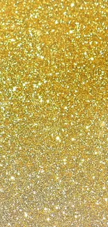 Luxurious golden glitter wallpaper for mobile devices.