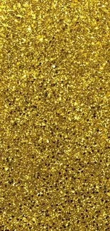 Golden glitter wallpaper for phones with a sparkling, vibrant texture.