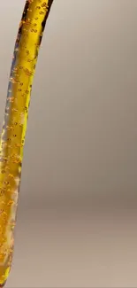 Golden liquid flow abstract wallpaper