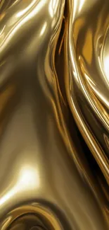 Luxurious golden liquid flow wallpaper design for phones.