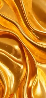 Abstract golden liquid texture wallpaper for mobile phones.