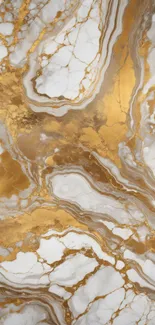 Luxurious marble and gold texture mobile wallpaper.