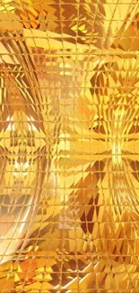 Golden mosaic abstract art with vibrant patterns.