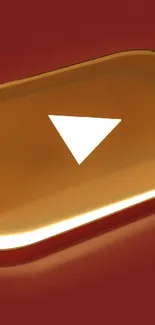 Golden play button on red background.