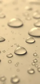 Golden raindrops on a smooth background wallpaper.