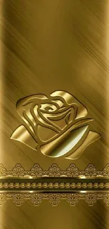 Elegant golden rose phone wallpaper with luxurious design.