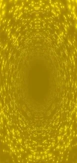 Golden spiral light pattern wallpaper for mobile.