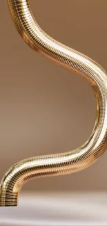 Elegant golden spiral design on mobile wallpaper.