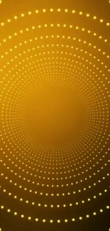 Golden spiral pattern on mobile wallpaper, creating a vibrant and modern look.