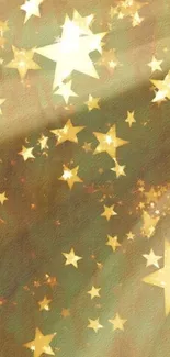 Gold starry wallpaper with cosmic design.