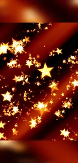 Golden stars with dark orange glow pattern.