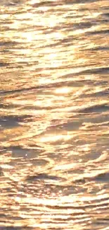 Golden sunlit water texture with shimmering surface on a mobile wallpaper.