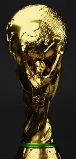 Golden trophy with two pistols on a dark background mobile wallpaper.