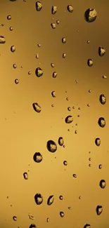 Golden wallpaper with water droplets