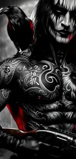 Gothic tattoo art with dark, mystical design.