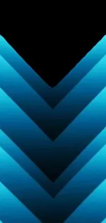 Vibrant blue chevron abstract phone wallpaper with geometric design.