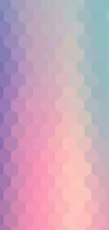 Gradient geometric wallpaper with hexagonal design.