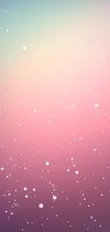 Gradient pastel wallpaper with snowfall effect.