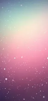 Dreamy pink and purple starry night phone wallpaper.