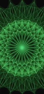 Green geometric abstract pattern wallpaper for mobile phones.