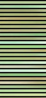 Green and tan striped wallpaper with minimalist design.