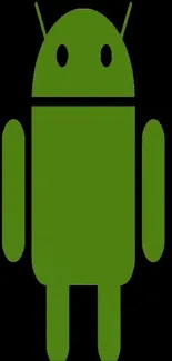 Green Android logo on a black background.