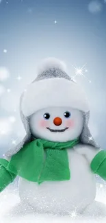 Green Cartoon Snow Live Wallpaper