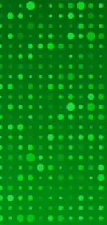 Green dotted wallpaper for mobile screen with vibrant color.