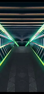 Green Line Symmetry Live Wallpaper